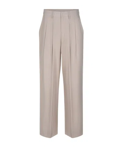 Dondup Pleated Wide-leg Pants In Gray