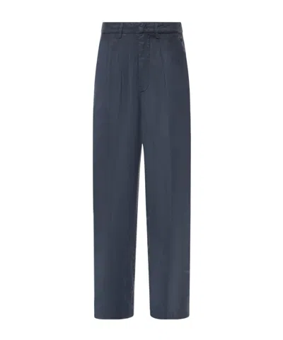 Dondup Pleated Wide-leg Pants In White