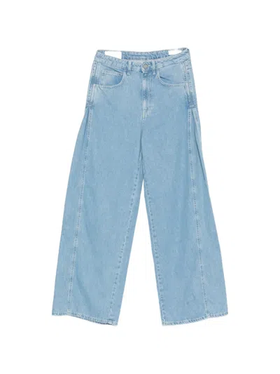 Dondup Pocket Wide-leg Jeans In Blue