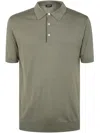 Dondup Polo Collared Shirt Short Sleeves In Green
