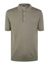 Dondup Polo Collared Shirt Short Sleeves In Green