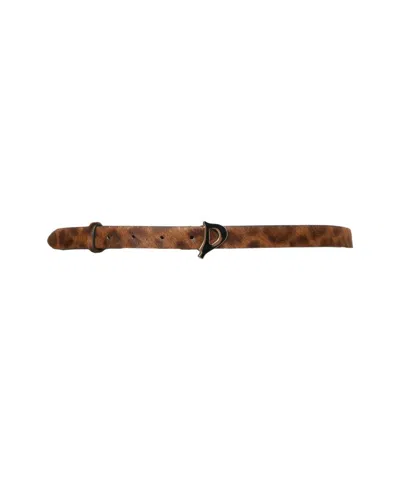 Dondup Pony Hair Belt In Brown