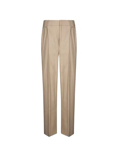 Dondup Pressed-crease Trousers In Neutral