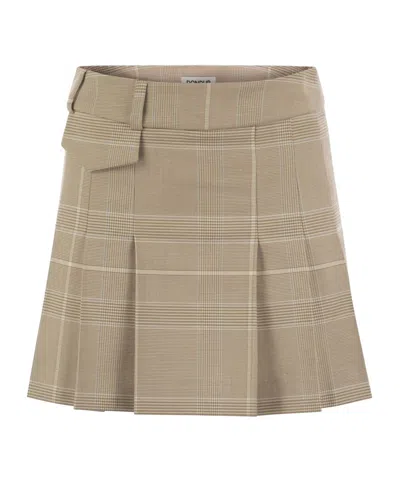 DONDUP PRINCE OF WALES MINI SKIRT