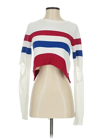 Pre-owned Dondup Pullover Sweater In White