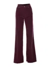 Dondup Loose Fit Corduroy Trousers With Back Pockets In Red