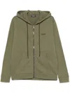 Dondup Raised-logo Hoodie In Grün