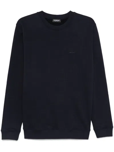 Dondup Raised Logo Sweatshirt In Blue