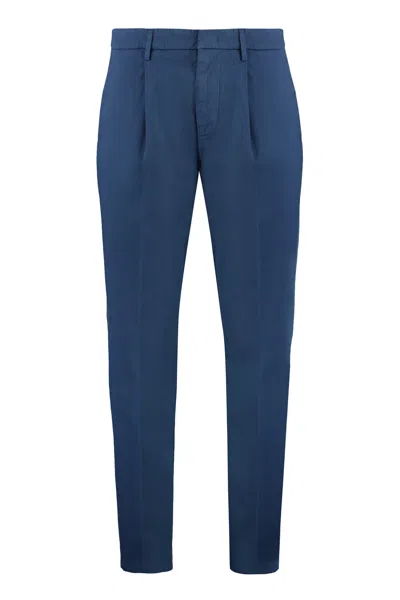 Dondup Ralp Cotton Chino Trousers In Blue