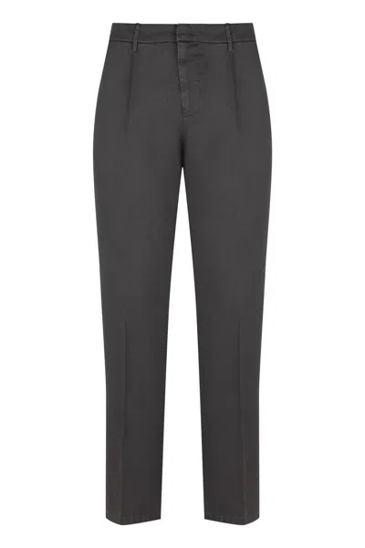 Dondup Ralp Cotton Chino Trousers In Grey