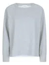 Dondup Raw-hem Crew-neck Sweatshirt In Blue