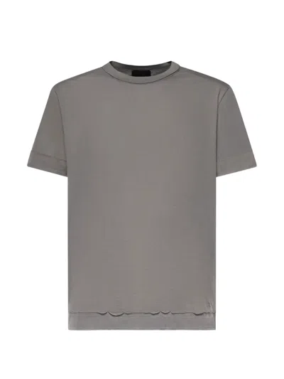 Dondup Raw-cut T-shirt In Gray