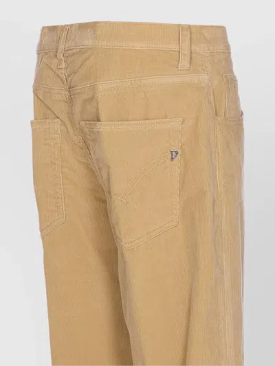 Dondup Regular Fit Corduroy Trousers And Pockets In Burgundy