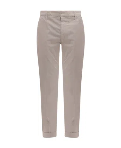Dondup Regular Fit Stretched Trousers In Beige