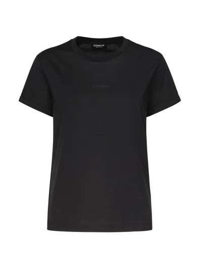 Dondup Regular Fit T-shirt With Logo In Black