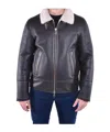 Dondup Regular Shearling Jacket In Black