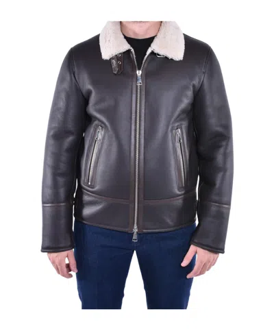 Dondup Regular Shearling Jacket In Black