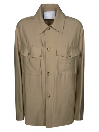 Dondup Regular-fit Shirt In Viscose Gabardine For Women In Sand