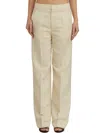 Dondup Reina Trousers In Viscose And Linen
