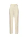 Dondup Reina Trousers In Viscose And Linen
