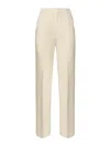 Dondup Cream Trousers Regular Waist In White