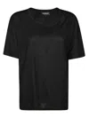 Dondup Relaxed Fit Black T-shirt With Sheer Quality In Black