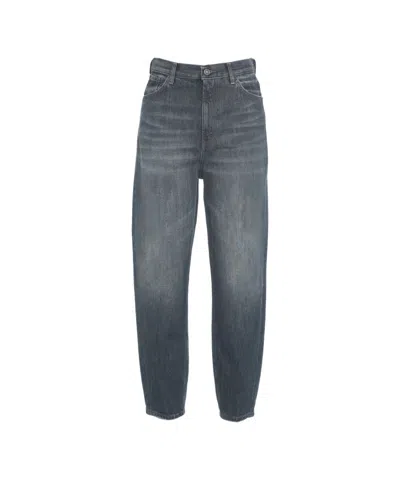 Dondup Relaxed Fit Boyfriend Jeans 'bessie' With Tapered Leg And Classic Five-pocket Design In Gray