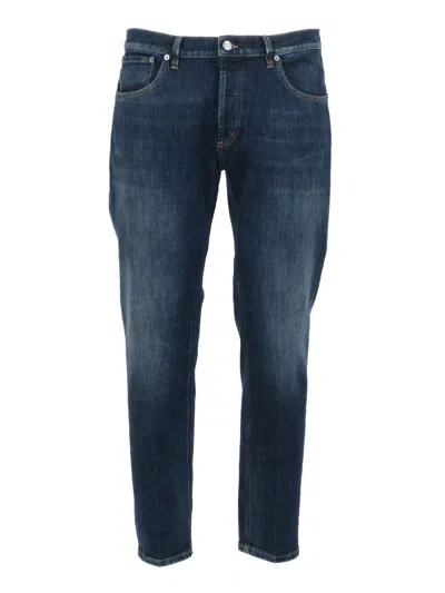 DONDUP RELAXED FIT DARK BLUE DENIM PANTS