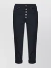 Dondup Fitted High-waist Cropped Trousers With Decorative Buttons