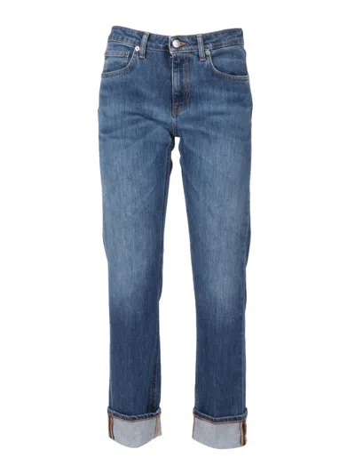 DONDUP RELAXED FIT JEANS WITH ROLLED CUFFS