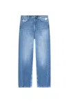 Dondup Relaxed-fit Light Blue Denim Trousers In Blue
