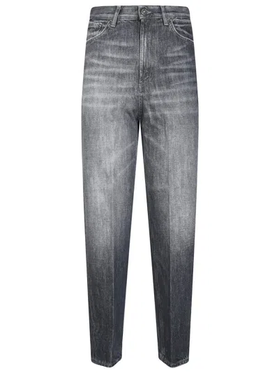 DONDUP RELAXED FIT TAPERED LEG JEANS WITH VINTAGE GREY WASH