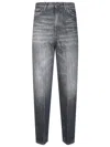 Dondup Relaxed Fit Tapered Leg Jeans With Vintage Grey Wash In Multi