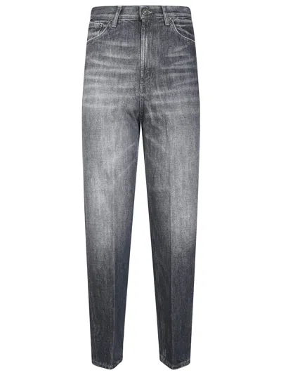 DONDUP DONDUP RELAXED FIT TAPERED LEG JEANS WITH VINTAGE GREY WASH