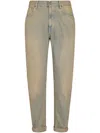 Dondup Relaxed Fit Trousers With Tapered Leg In Pink
