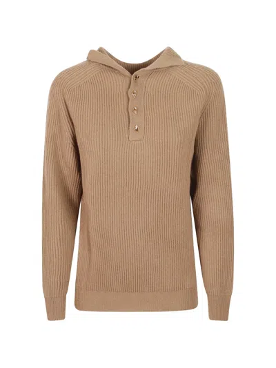 Dondup Ribbed Crystal-embellished Sweater In Brown