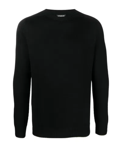 Dondup Ribbed-detail Knit Jumper In Black