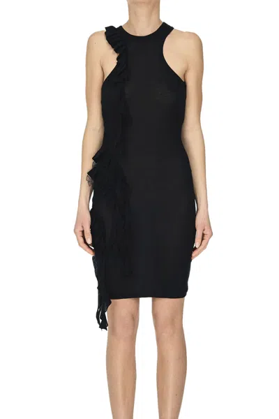 Dondup Ribbed Dress In Black