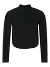 Dondup Ribbed High-neck Sweater In Black