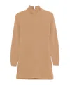 Dondup Ribbed-knit Dress In Brown