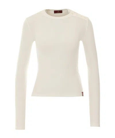 Dondup Ribbed Long-sleeve T-shirt In White