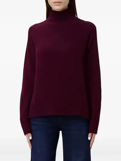 Dondup Ribbed Roll-neck Knitwear In Red