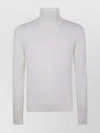 Dondup Ribbed Turtleneck Sweater Long Sleeves In Neutral
