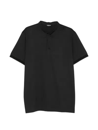 Dondup Ribbed-cuff Polo Shirt In Blue