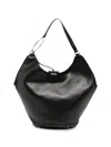 Dondup Ring-handle Leather Shoulder Bag In Black