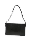 Dondup Ring-handle Lizard-effect Tote Bag In Black