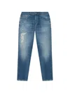 Dondup Distressed Trousers In Blue