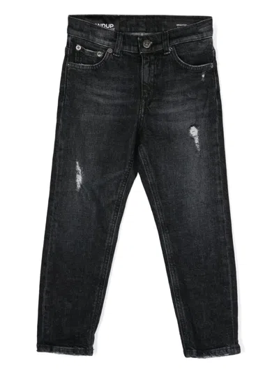 Dondup Kids' Ripped Trousers In Black