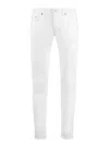 Dondup Belt Ring Denim Trousers In 白色