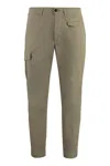 Dondup Cotton Cargo Trousers Multiple Pockets In Brown